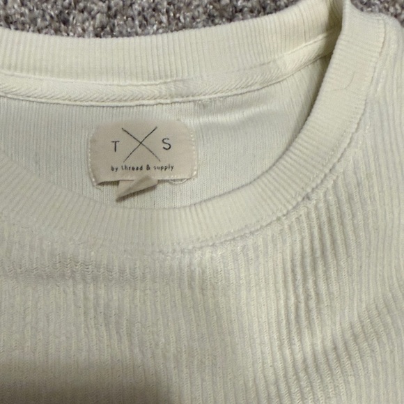 Thread & Supply Indiana Ribbed Cream Top - Picture 3 of 3